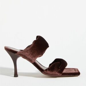 ALOHAS Rich Brown Velvet Heels